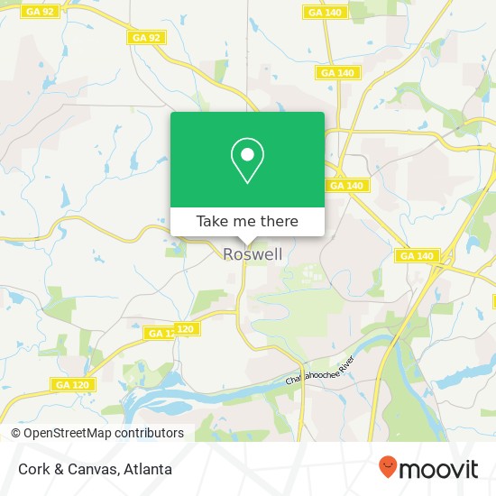 Cork & Canvas map