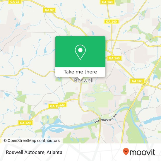 Roswell Autocare map