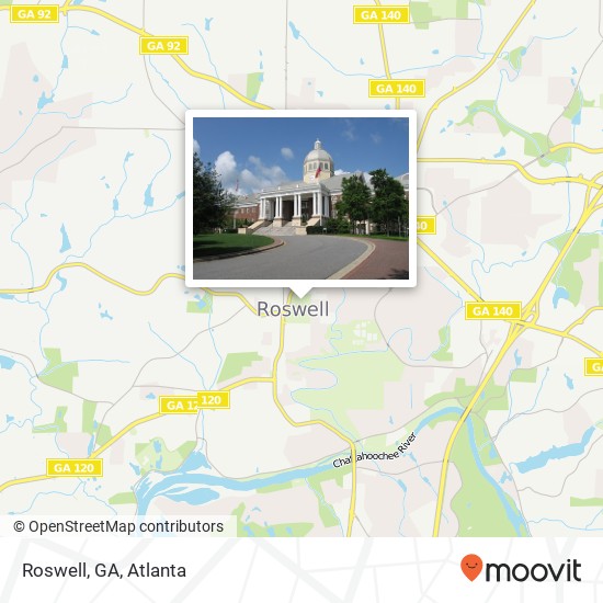 Mapa de Roswell, GA