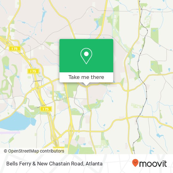 Mapa de Bells Ferry & New Chastain Road