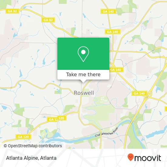 Mapa de Atlanta Alpine