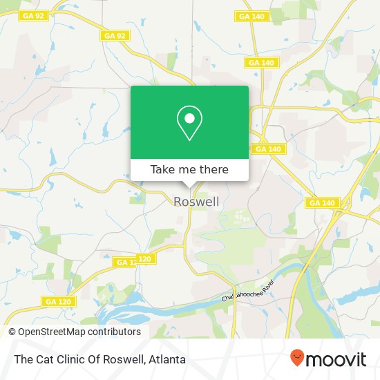 The Cat Clinic Of Roswell map