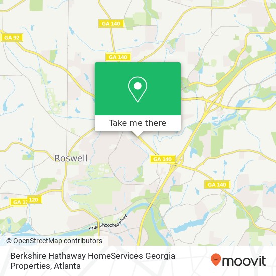 Berkshire Hathaway HomeServices Georgia Properties map