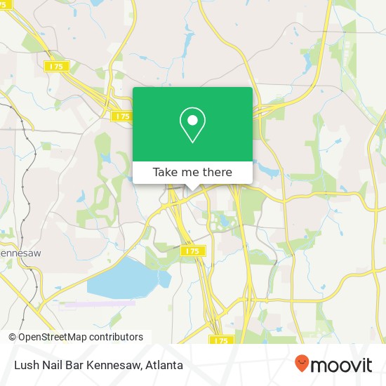 Lush Nail Bar Kennesaw map