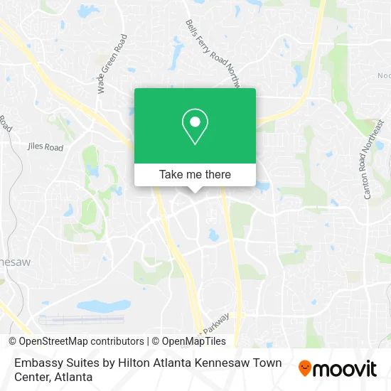 Mapa de Embassy Suites by Hilton Atlanta Kennesaw Town Center