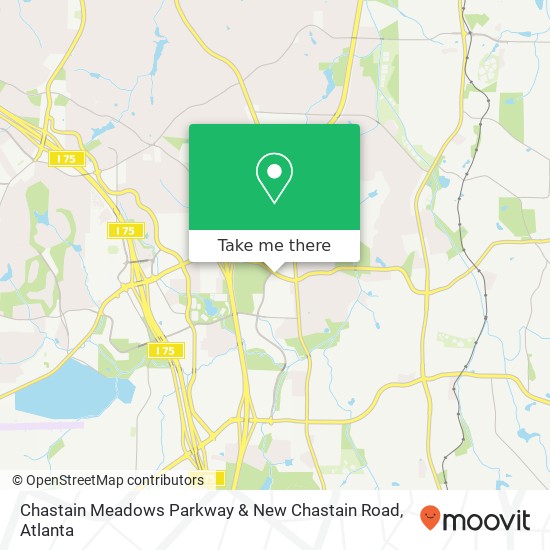 Chastain Meadows Parkway & New Chastain Road map