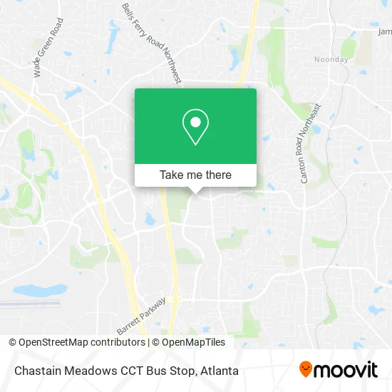 Chastain Meadows CCT Bus Stop map
