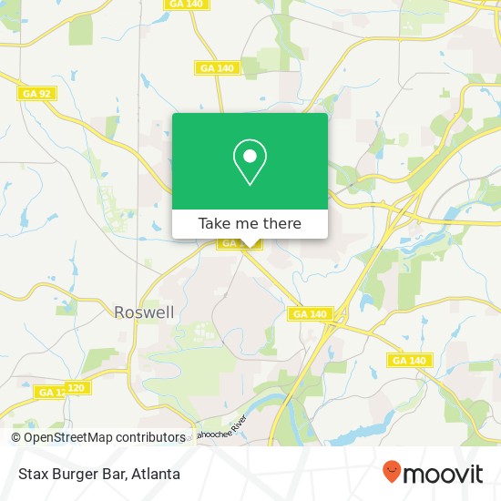 Mapa de Stax Burger Bar