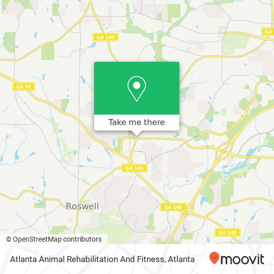 Atlanta Animal Rehabilitation And Fitness map