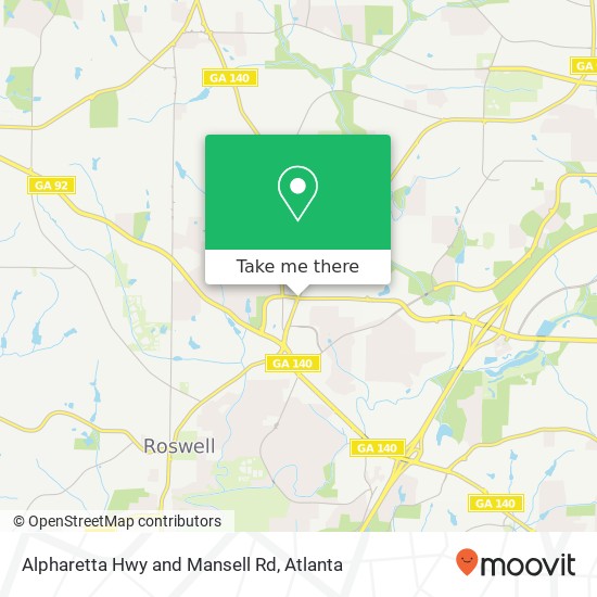 Mapa de Alpharetta Hwy and Mansell Rd