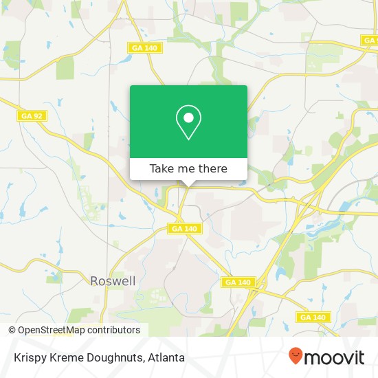 Krispy Kreme Doughnuts map