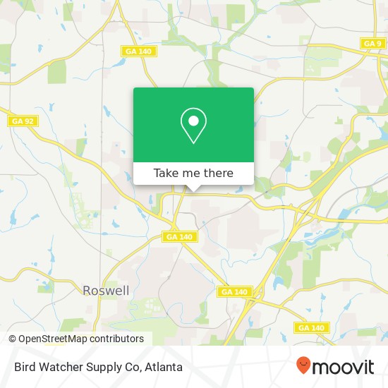 Bird Watcher Supply Co map