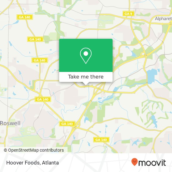 Mapa de Hoover Foods