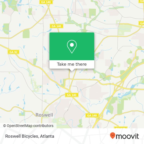 Roswell Bicycles map