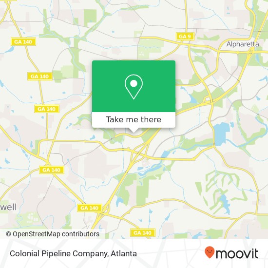 Colonial Pipeline Company map