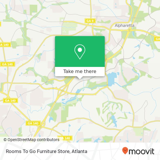 Mapa de Rooms To Go Furniture Store