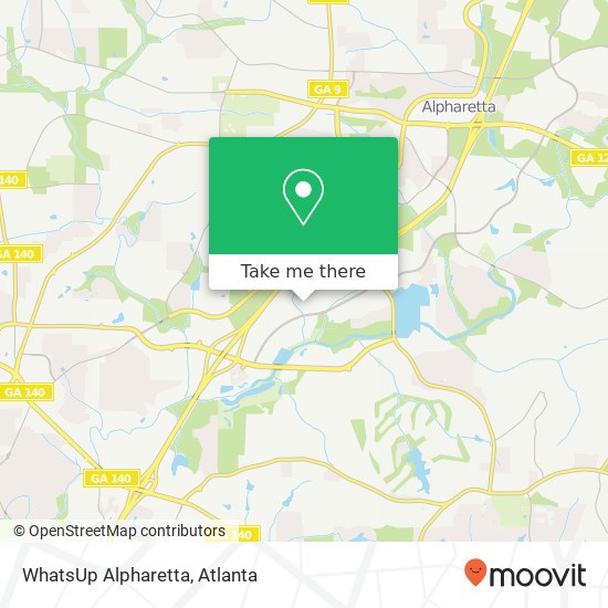 WhatsUp Alpharetta map