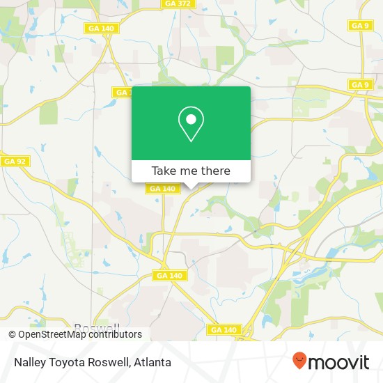 Nalley Toyota Roswell map