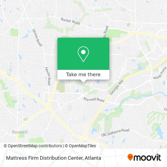 Mapa de Mattress Firm Distribution Center