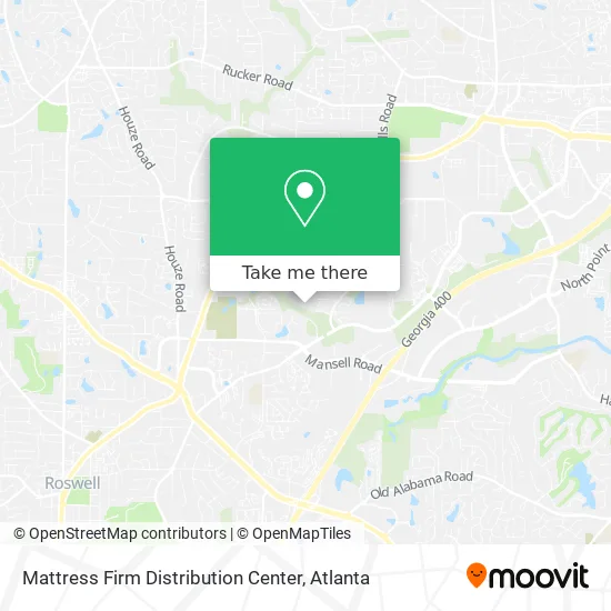 Mattress Firm Distribution Center map