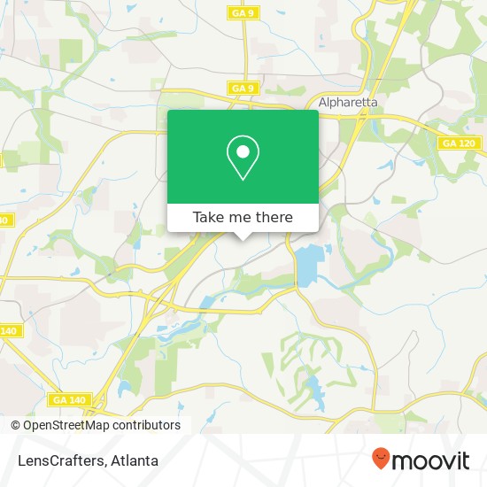 LensCrafters map