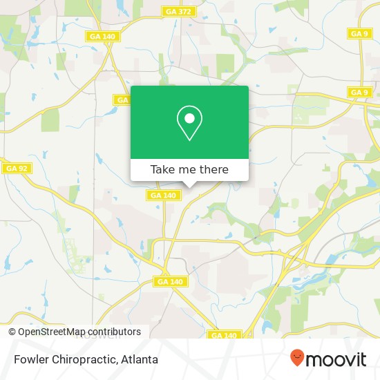 Mapa de Fowler Chiropractic