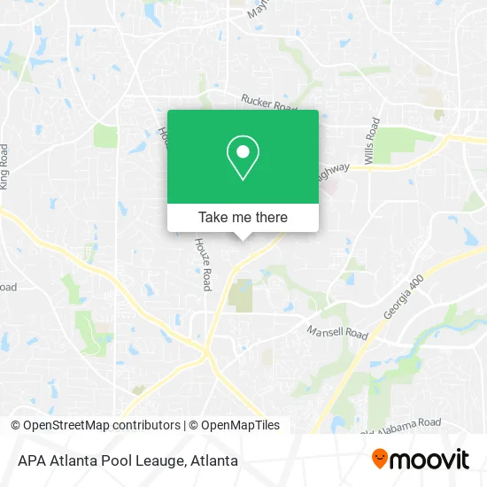 Mapa de APA Atlanta Pool Leauge