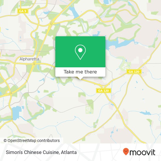 Mapa de Simon's Chinese Cuisine