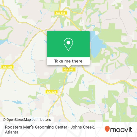 Roosters Men's Grooming Center - Johns Creek map