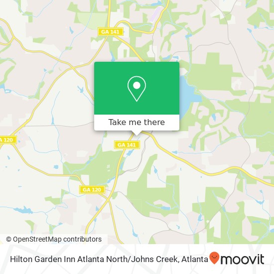 Mapa de Hilton Garden Inn Atlanta North / Johns Creek