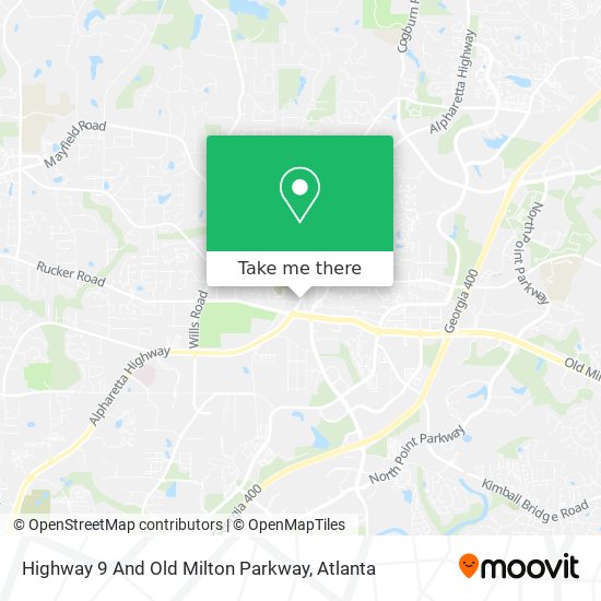 Mapa de Highway 9 And Old Milton Parkway