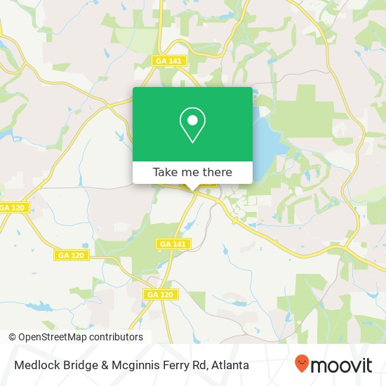 Mapa de Medlock Bridge & Mcginnis Ferry Rd