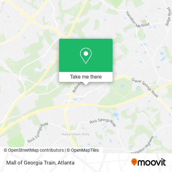 Mall of Georgia Train map