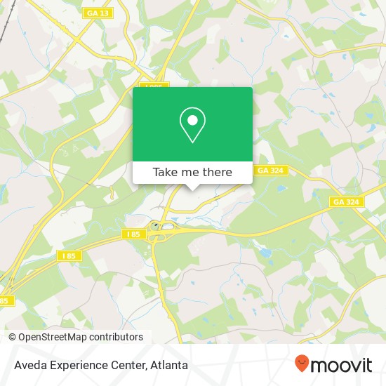 Mapa de Aveda Experience Center