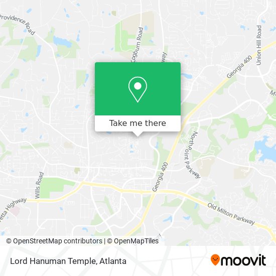 Mapa de Lord Hanuman Temple