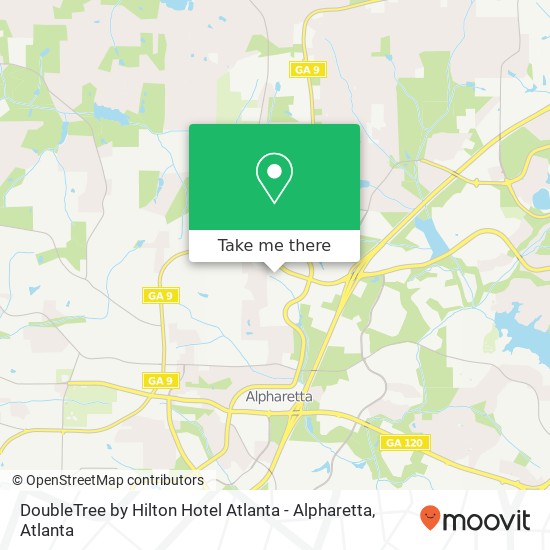 DoubleTree by Hilton Hotel Atlanta - Alpharetta map