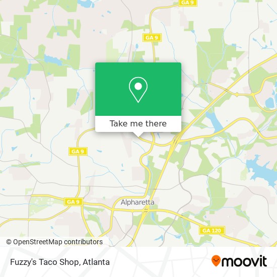 Fuzzy's Taco Shop map