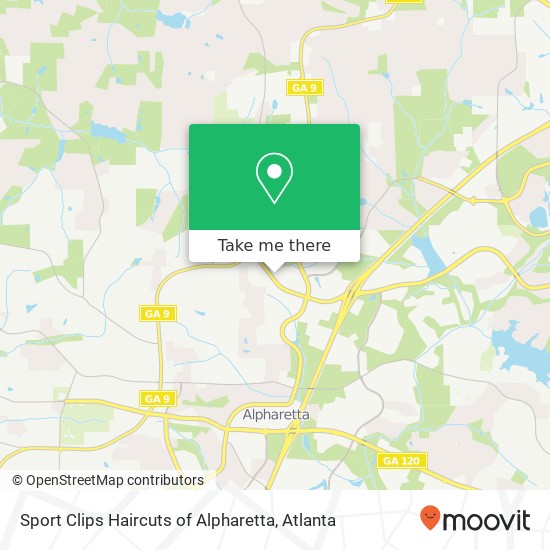 Sport Clips Haircuts of Alpharetta map