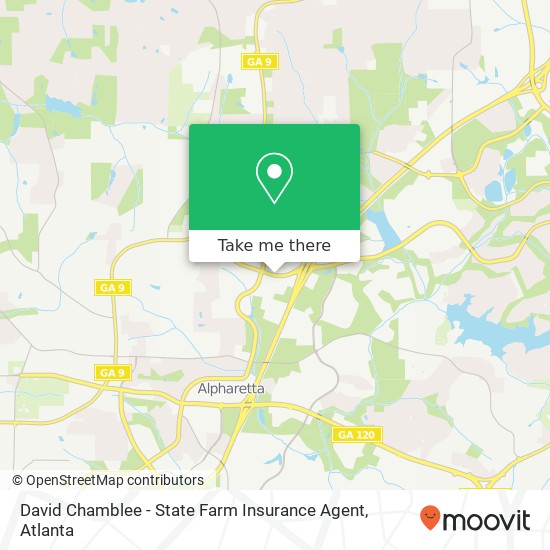 Mapa de David Chamblee - State Farm Insurance Agent