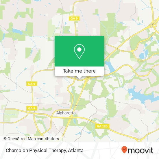 Mapa de Champion Physical Therapy