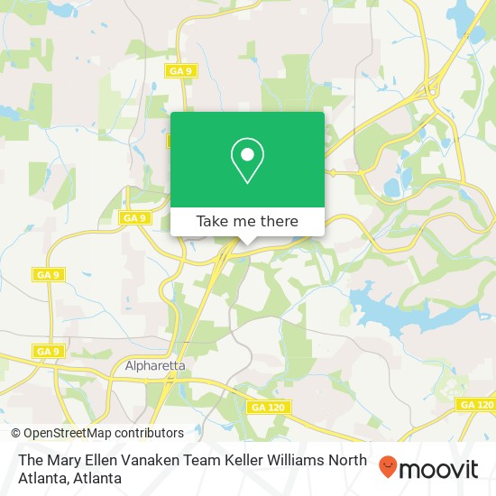 Mapa de The Mary Ellen Vanaken Team Keller Williams North Atlanta