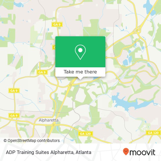 ADP Training Suites Alpharetta map