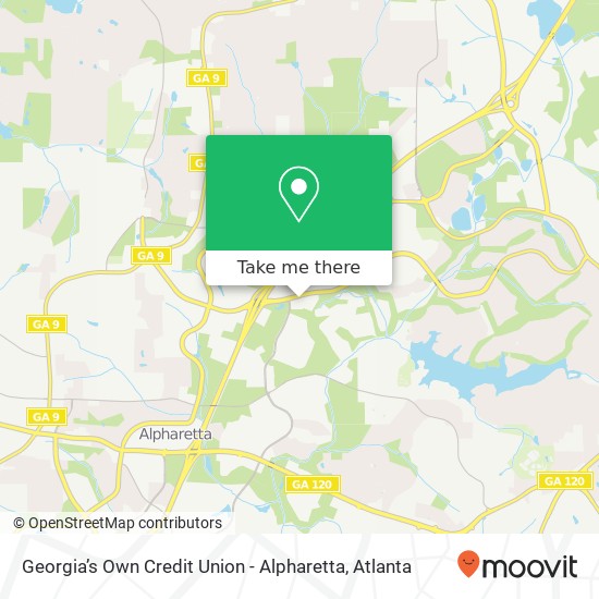 Georgia’s Own Credit Union - Alpharetta map