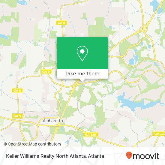 Mapa de Keller Williams Realty North Atlanta