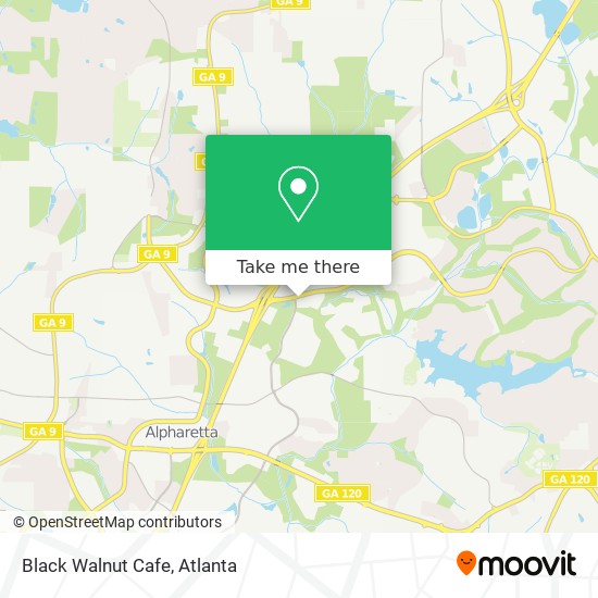 Mapa de Black Walnut Cafe