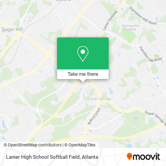 Lanier High School Softball Field map