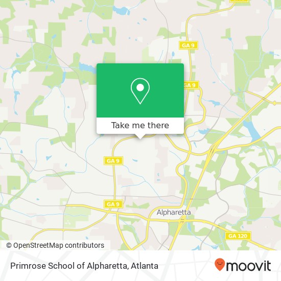 Mapa de Primrose School of Alpharetta