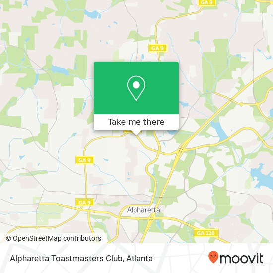 Alpharetta Toastmasters Club map