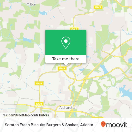 Mapa de Scratch Fresh Biscuits Burgers & Shakes