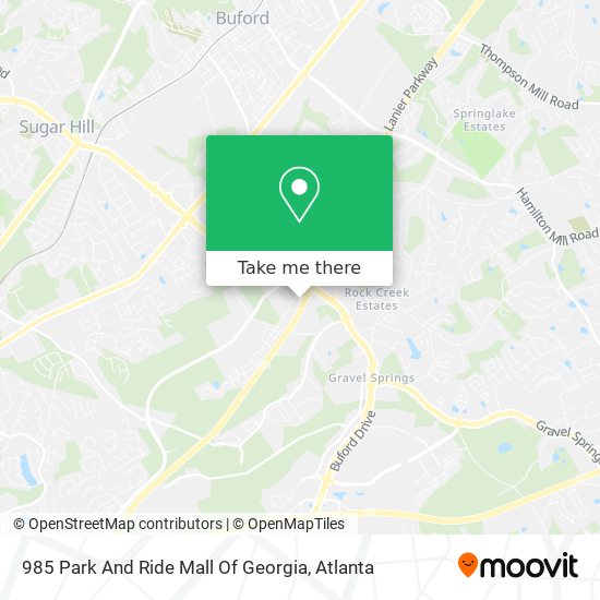 985 Park And Ride Mall Of Georgia map
